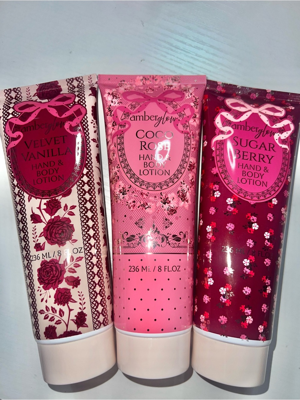 Amberglow Coco Rose Hand & Body Lotion — Pink